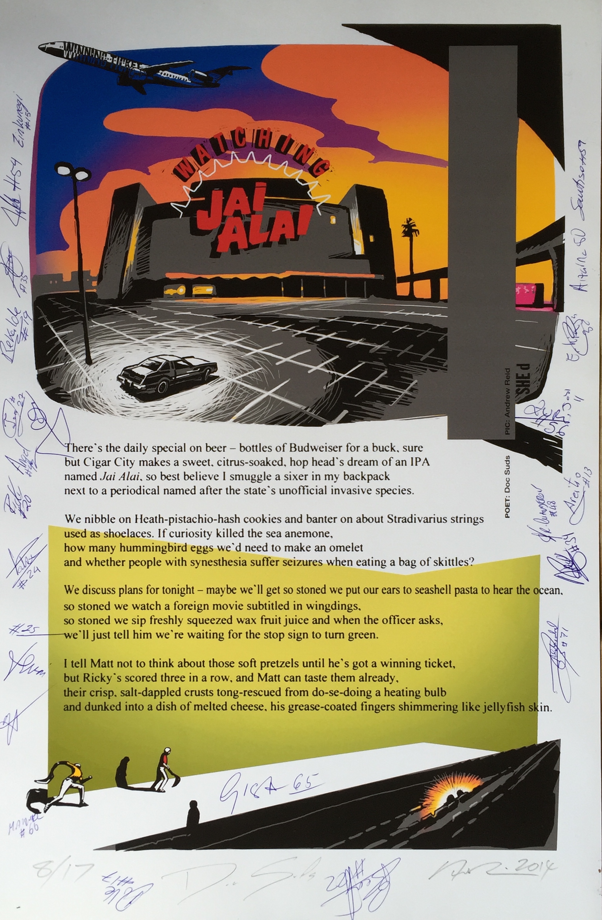 Watching Jai Alai autographed